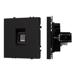 Механизм телефонной розетки SCT-NOBE-MTL1-SFPL-BK (RJ-11, 4C) (Arlight, Черный оникс) 054301