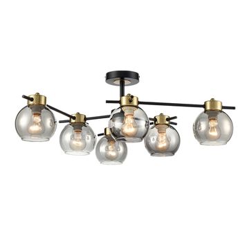 Потолочная люстра 6*E27 8248/6C черный/золотой COMFI TAURICA Lumion