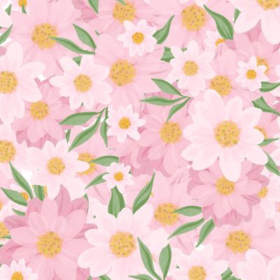 Розовые хризантемы с листочками