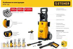 Мойка высокого давления STEHER HPW-160