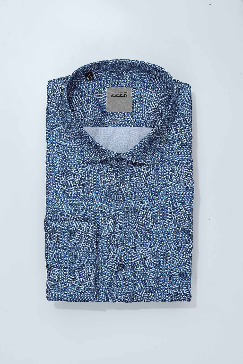 Сорочка мужская ZEER длинный рукав, цвет синий 56341 09