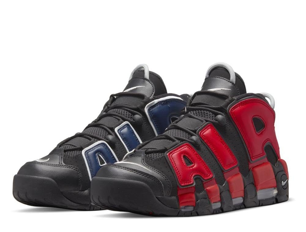 Баскетбольные кроссовки Nike Air More Uptempo "Alternates Split Navy Red"