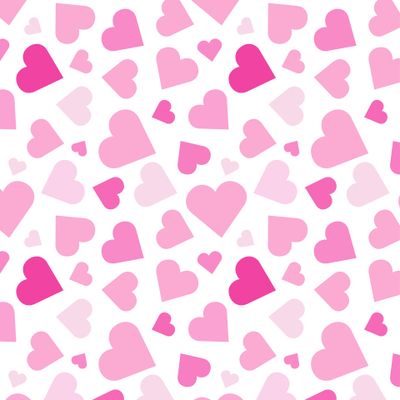 Романтический узор с розовыми сердечками