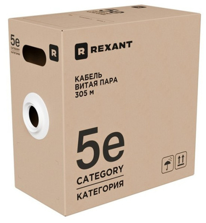 Кабель витая пара F/UTP 5e кат. 4 пары Rexant 02-0027-R