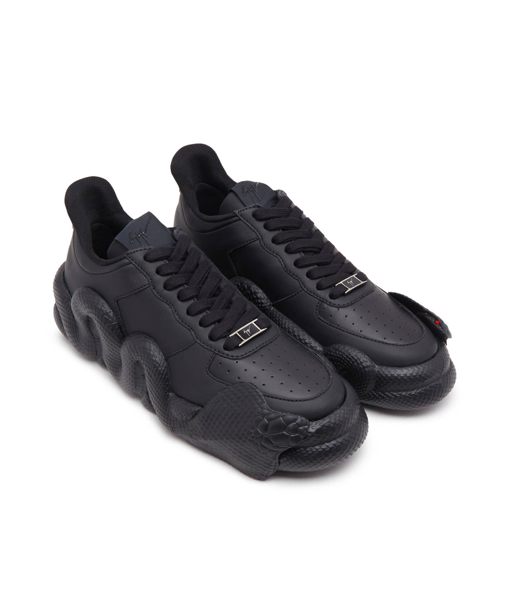 Кожаные кроссовки b cobra Giuseppe Zanotti - черный(RM20035)