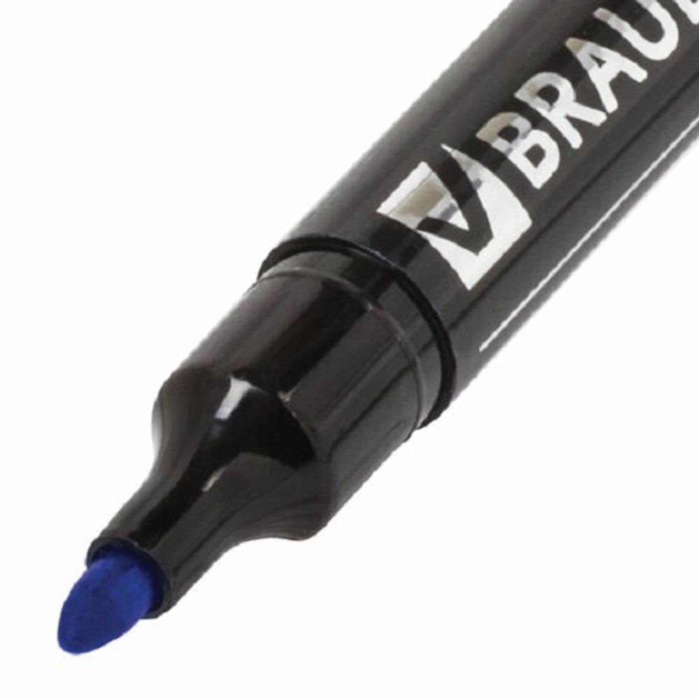 Маркер перманентный 3.0мм, Brauberg Contract, синий