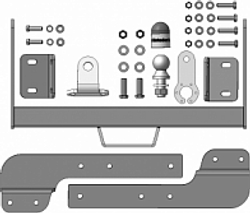 Фаркоп с оцинк. шаром Ford Transit 2014- фланцевое крепление шара, (без электрики, паспорт и сертификат в комплекте) Motodor.90709-FE