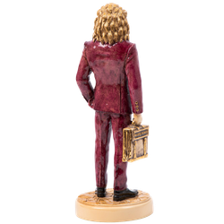 Скульптура Лев Бизнесмен Айвори Бордовый