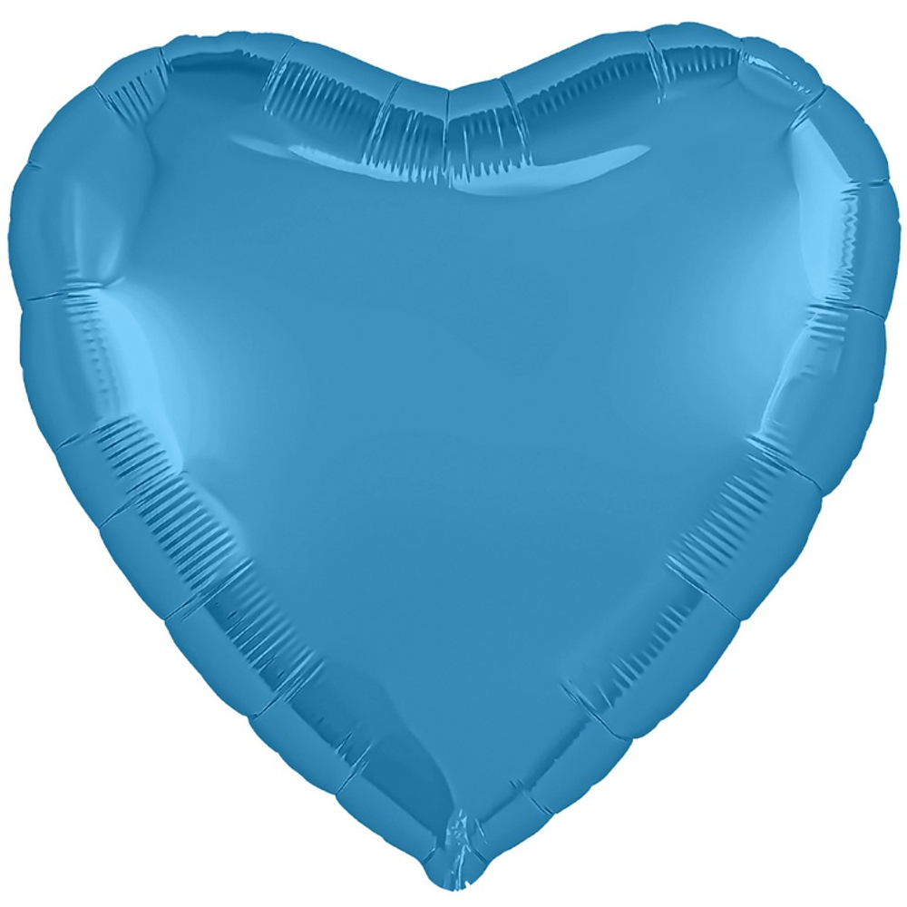 Шар фольгированный Сердце 46 см (Голубой)