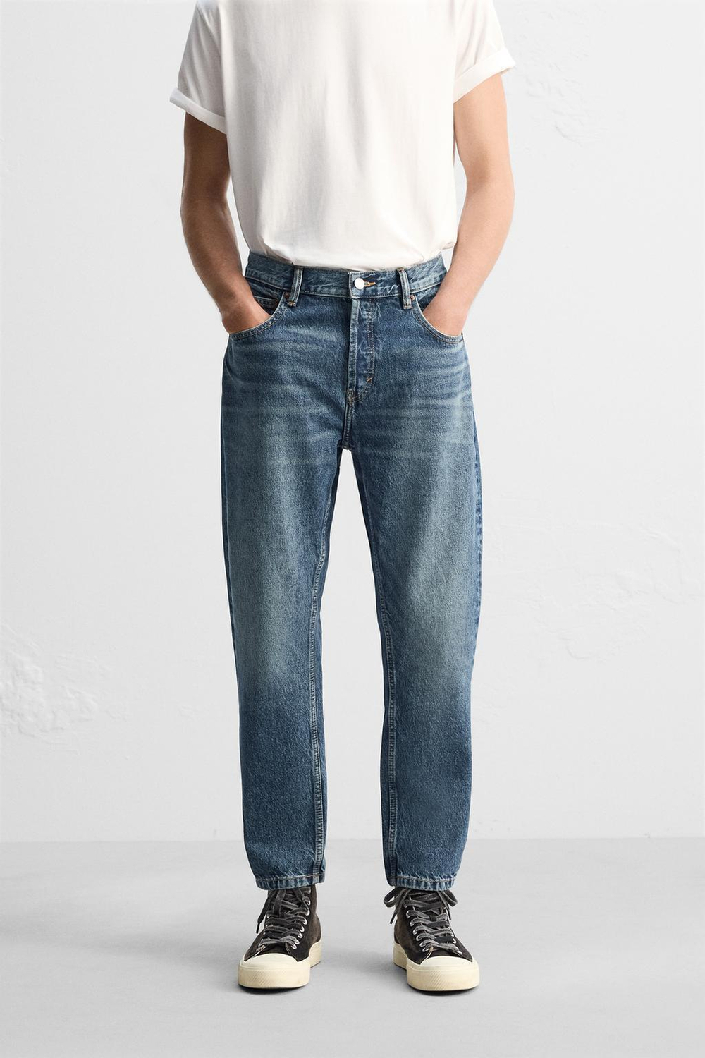 Джинсы slim cropped-fit