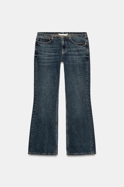 ZARA ДЖИНСЫ TRF С НИЗКОЙ ПОСАДКОЙ, СИНИЙ