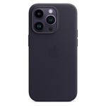Кожаный чехол с поддержкой MagSafe Apple Leather Case для iPhone 14 Pro, Ink (Чернильный)