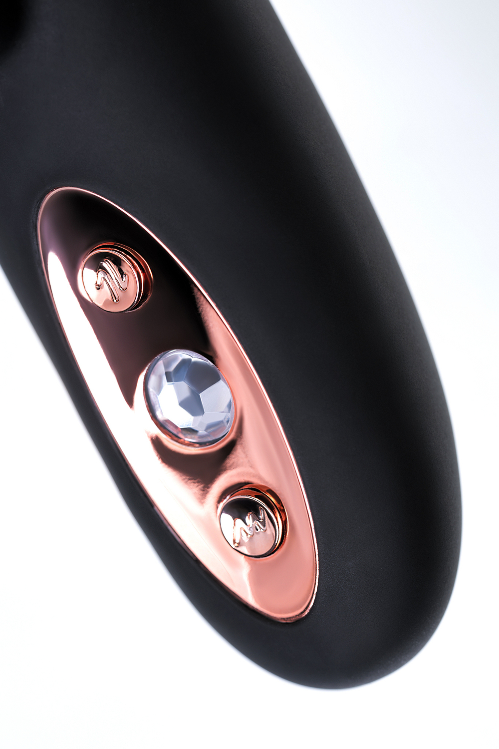 Вибратор с клиторальным стимулятором и шариками Waname Hail чёрный 23,8 см