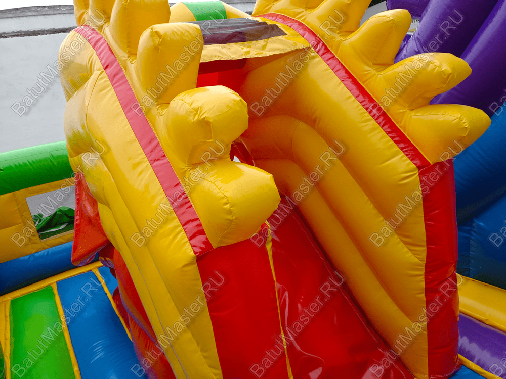 Коммерческий батут "Белый клык 2", размер 6*5*4 м