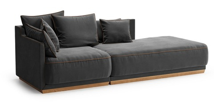 3-х местный нераскладной диван с лаундж модулем SOHO 803/828