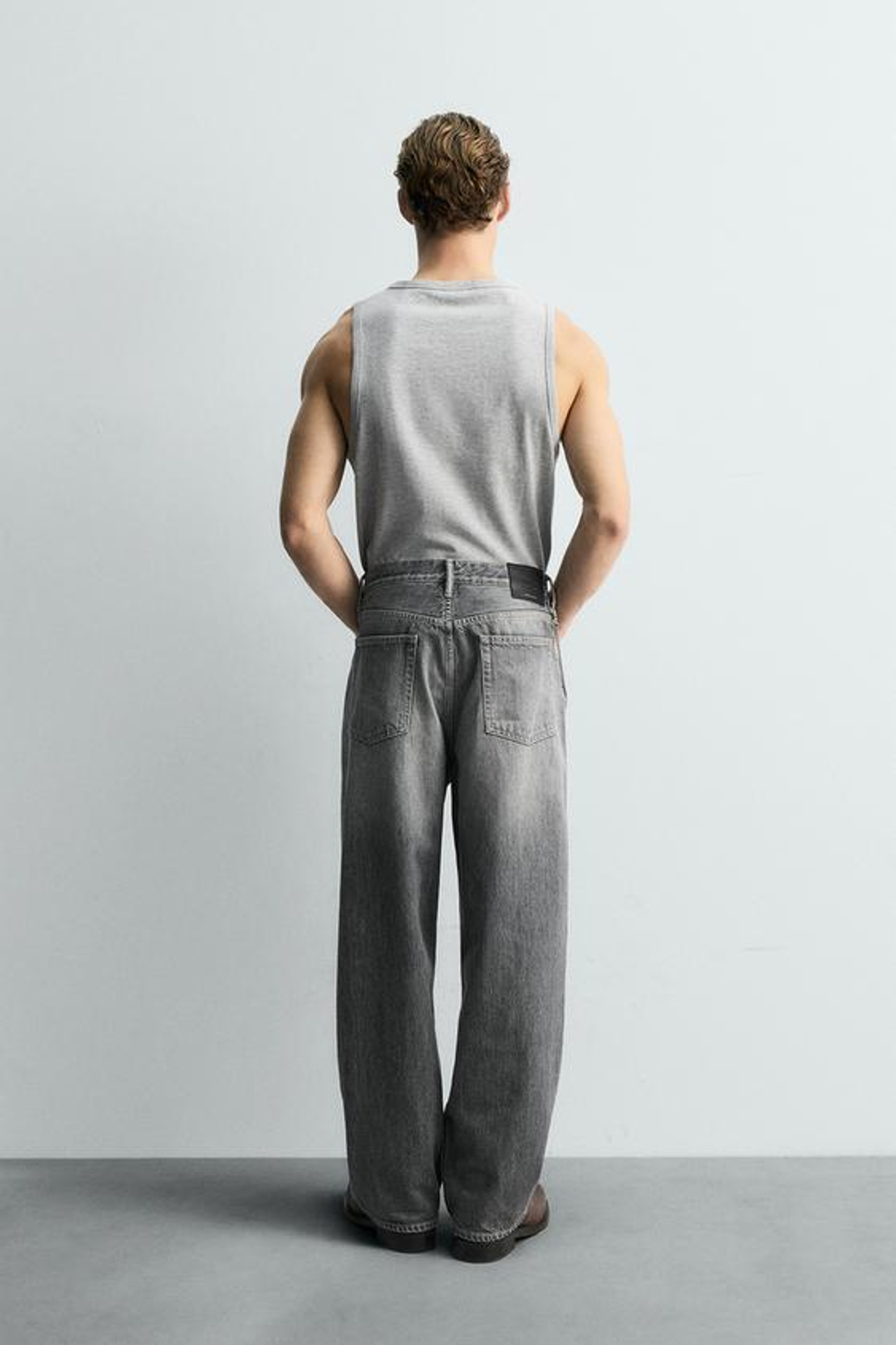 ZARA ДЖИНСЫ RELAXED STRAIGHT FIT - LIMITED EDITION, СЕРЫЙ