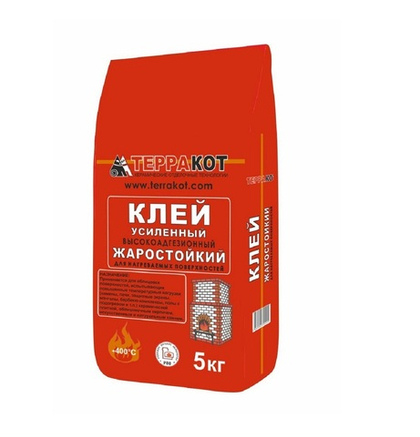 Затирка жаростойкая белая Терракот 5кг