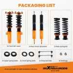 Coilover Kit подходит для автомобиля BMW 3 Convertible (E93) (2006-2013) RWD Shocks and Coil Spring Adj. Height lowering kit