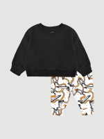 Комплект Mjölk Свитшот Black/Штанишки Ракеты