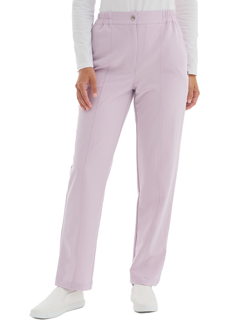 Брюки медицинские женские Тезис TZ325, на молнии и пуговице, красный, 50