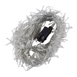 ULD-B12006-195-TTK ICEBLUE-WHITE IP44 Бахрома светодиодная с эффектом мерцания. 12м. Соединяемая. 195 светодиодов. Голубой и белый свет. Провод прозрачный. ТМ Uniel