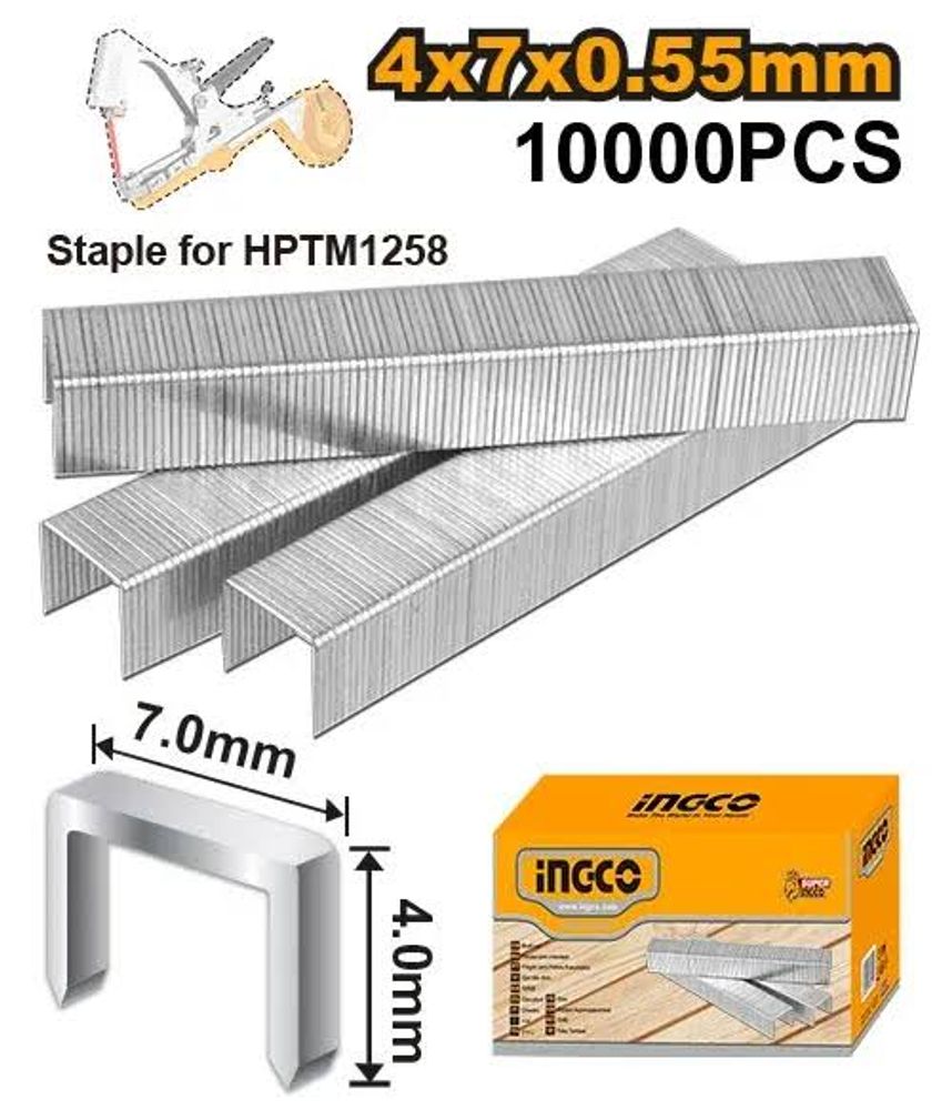Скобы для тапенера INGCO HPTM1258S 7x4x0.55 мм