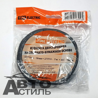 Изолента 19мм* 7М Черная  ТКАНЕВАЯ 100гр TDM ELECTRIC 0526-0501-с