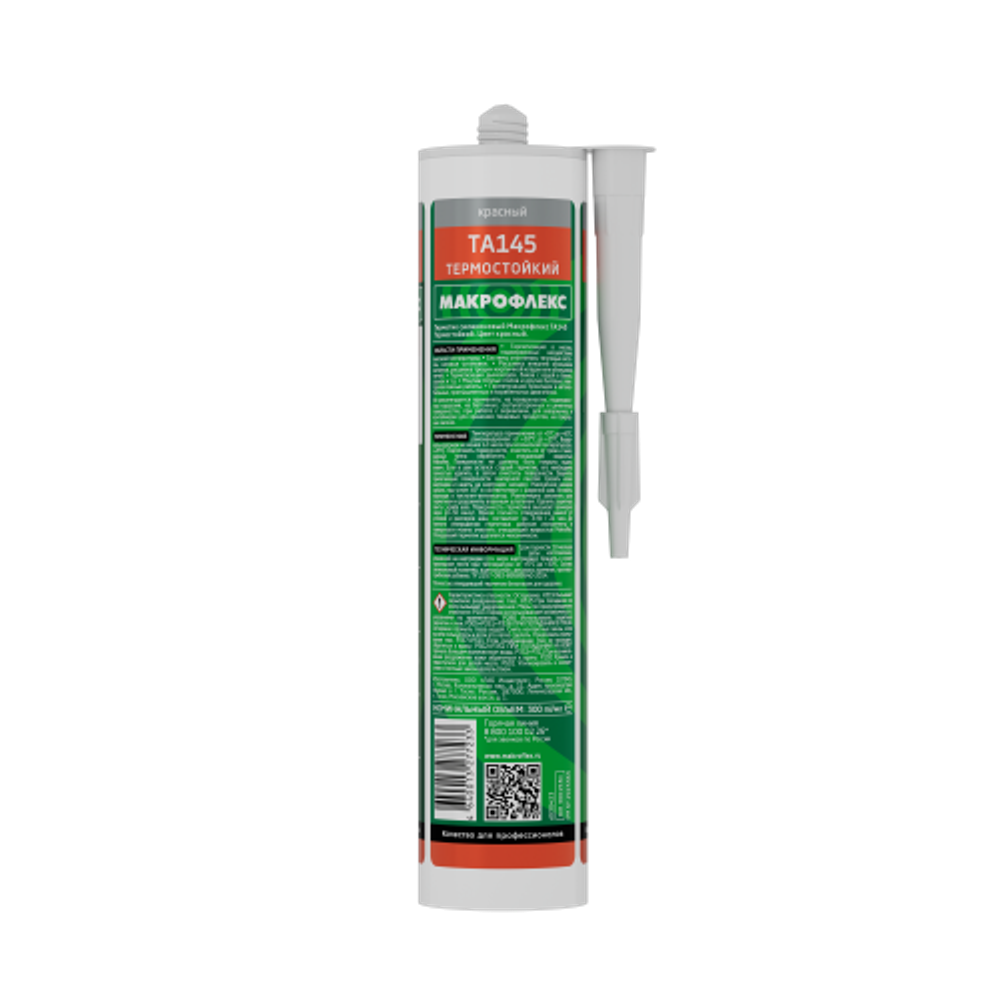 Герметик Макрофлекс 3001530 ТА145 силиконовый термостойкий красный 300 мл.