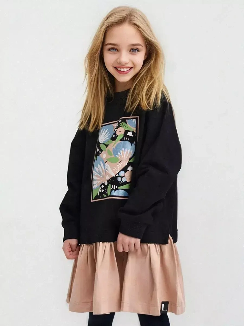 Платье толстовка с длинным рукавом