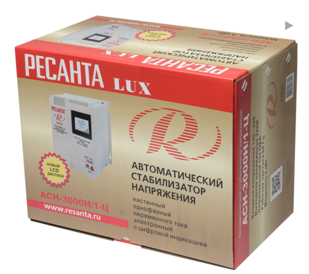 Стабилизатор Ресанта АСН- 3 000Н/1-Ц серии LUX
