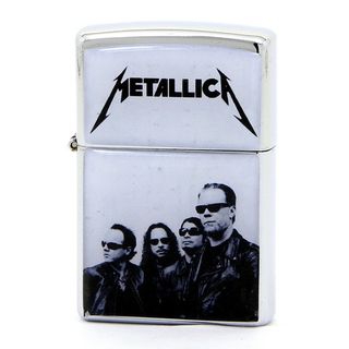 Зажигалка Metallica группа на фоне белой стены (250)