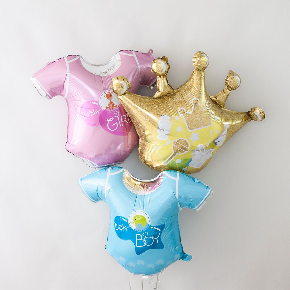 Шар (23''/58 см) Фигура, Боди для малыша мальчика, Голубой, 1 шт.