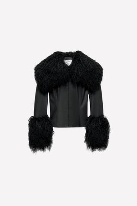 ZARA X LUDOVIC DE SAINT SERNIN КОЖАНАЯ КУРТКА, ЧЕРНЫЙ