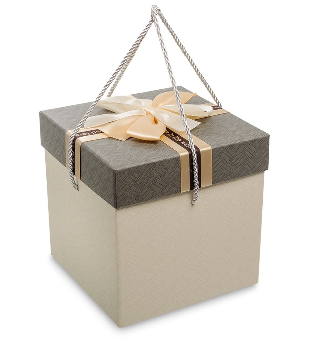 WF-84/1-A Коробка «Квадрат» цв.беж./сер.