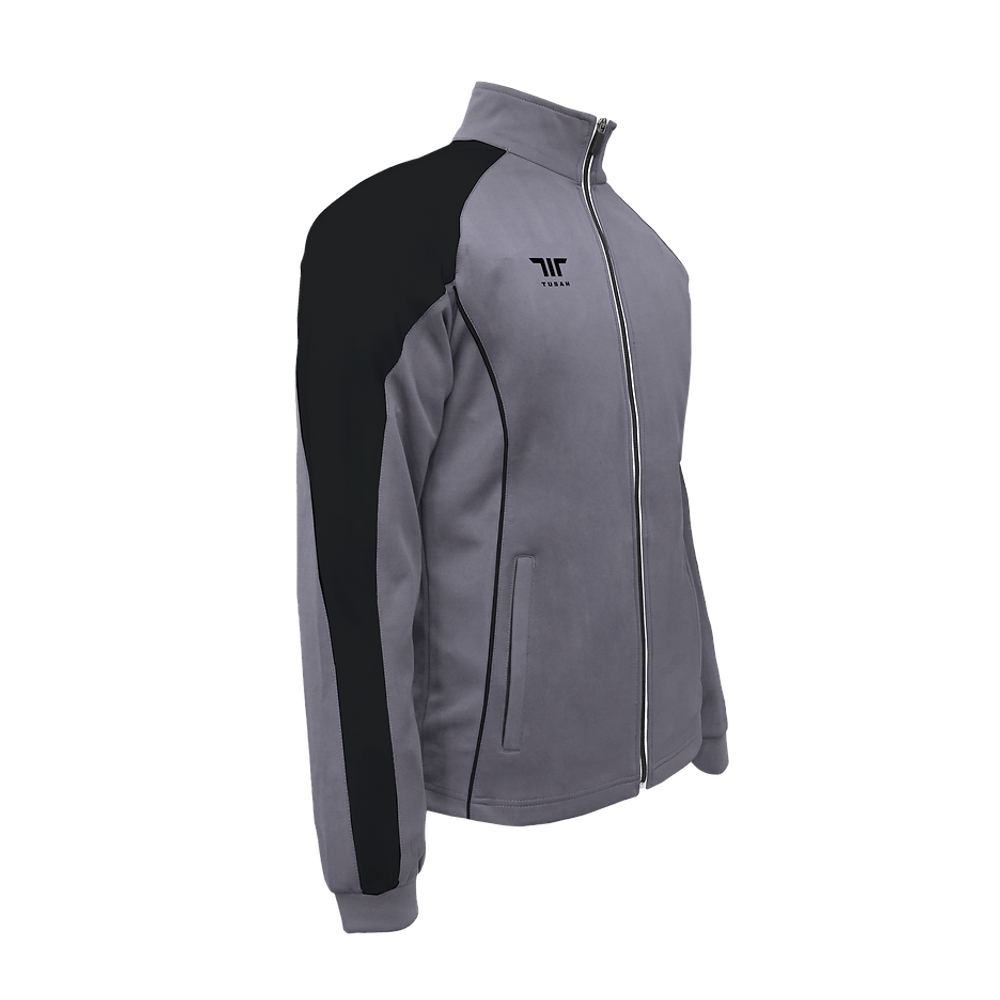 Куртка для спортивного костюма Tusah Warm Up серо-черная