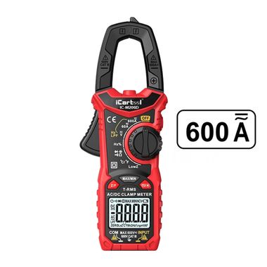 Токовые клещи постоянного/переменного тока 600A iCartool IC-M206D