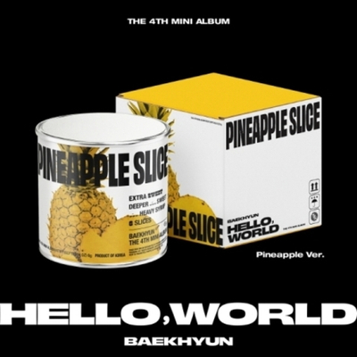 Альбом BAEKHYUN - HELLO, WORLD 4th Mini Album LIMITED Edition PINEAPPLE Version