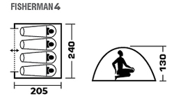 Палатка Jungle Camp Fisherman 4 камуфляж [70853]