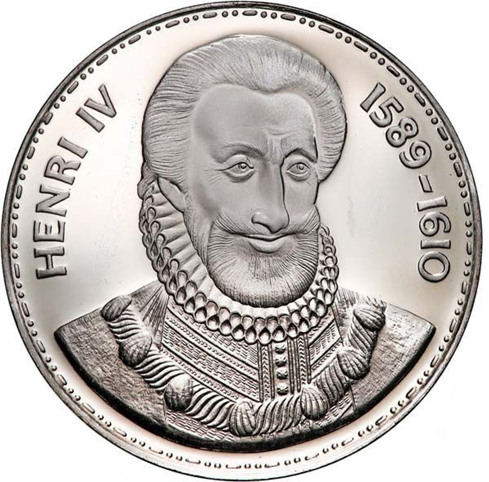 France, Henri IV Commemorative Medal – Undated Silver