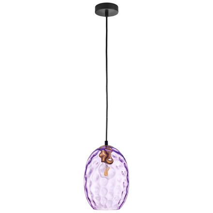 806128 Подвес NUBELLA 1х12W (led) E27 ЧЕРНЫЙ/БРОНЗА/ФИОЛЕТОВЫЙ