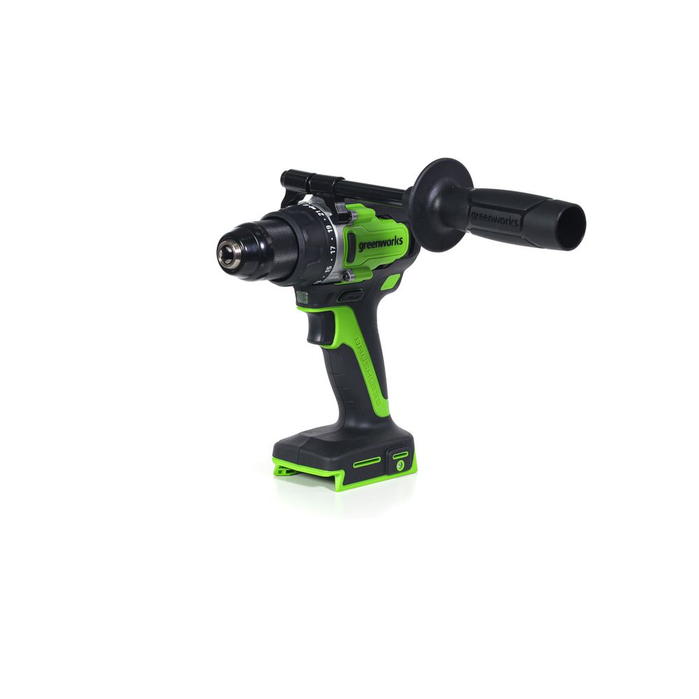 Дрель-шуруповерт аккумуляторная Greenworks GD24DD90 Арт. 3707507,  24V, 90 Нм, бесщеточная, без АКБ и ЗУ