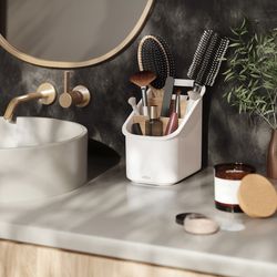 Органайзер для столовых приборов Bellwood, белый/натуральное дерево