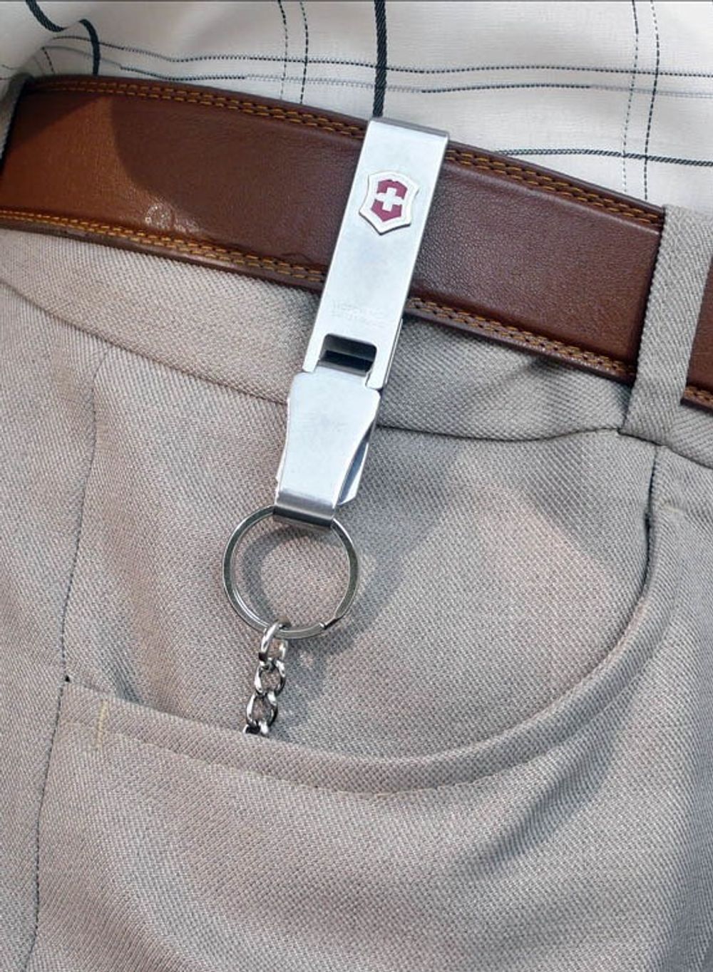 Подвеска на ремень Victorinox с короткой цепочкой и карабином (4.1859)