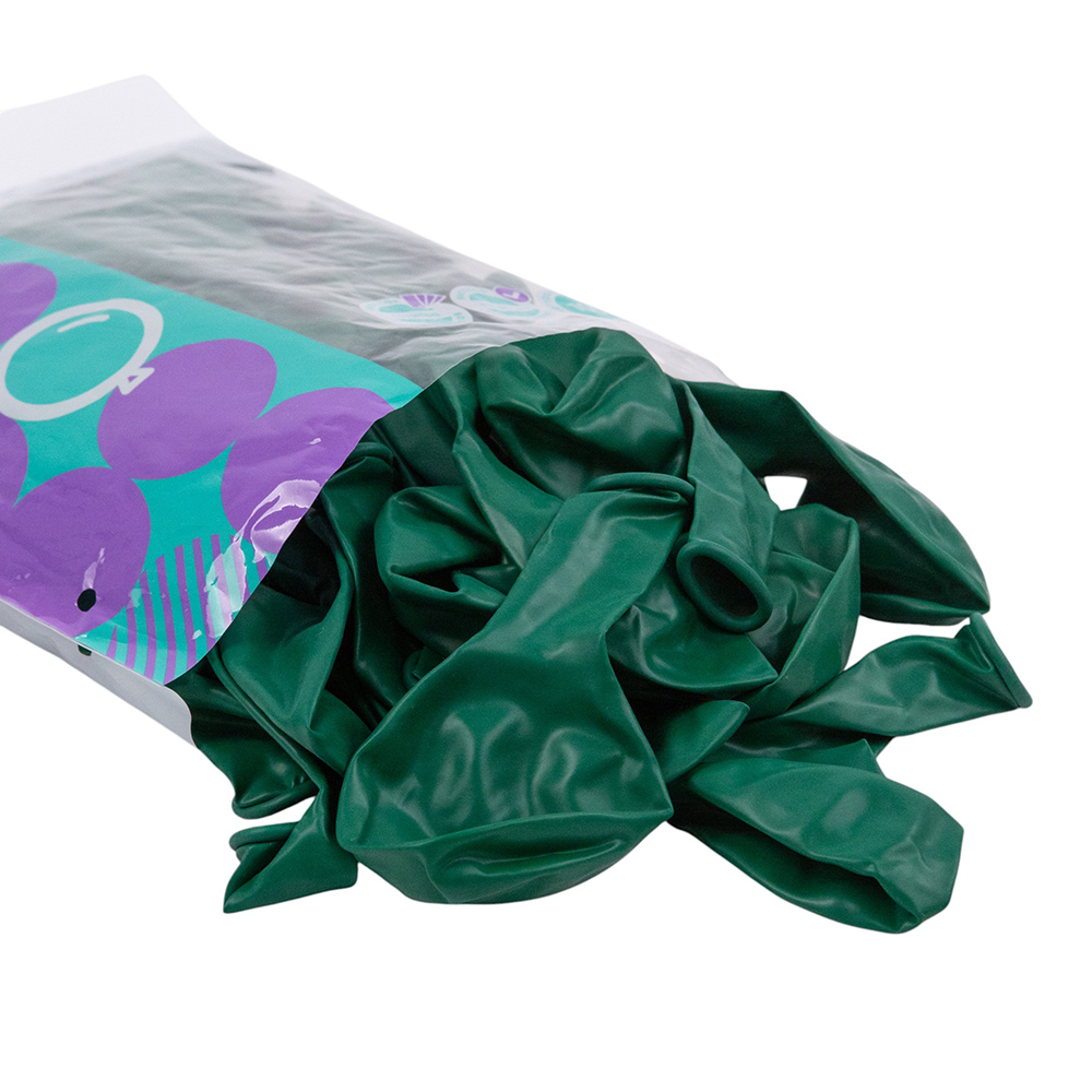 Шар 5" Темно-зеленый пастель / Forest Green деко