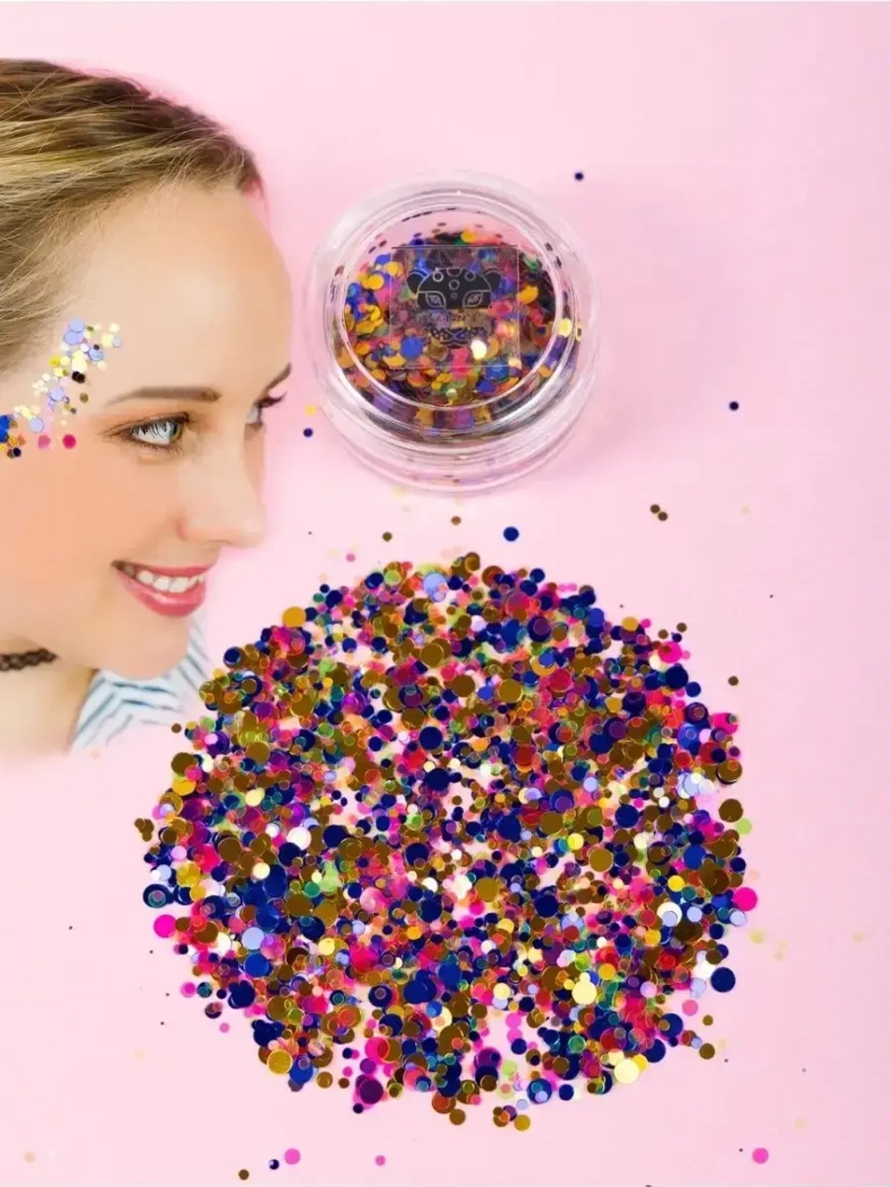 Блёстки разноцветные 5 гр сухие крупные