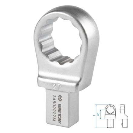 Цена на KING TONY (34502227M) Насадка накидная серии "FIT", 27 мм, 14х18 мм