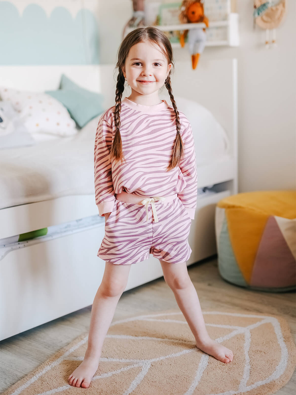 Шорты Mjölk Зебра розовая