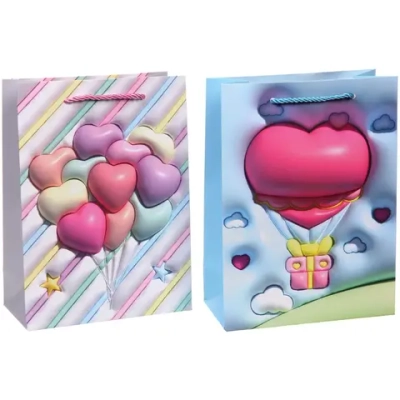 Пакет подарочный «Шарики в воздухе» 18*24*8.5 см, микс