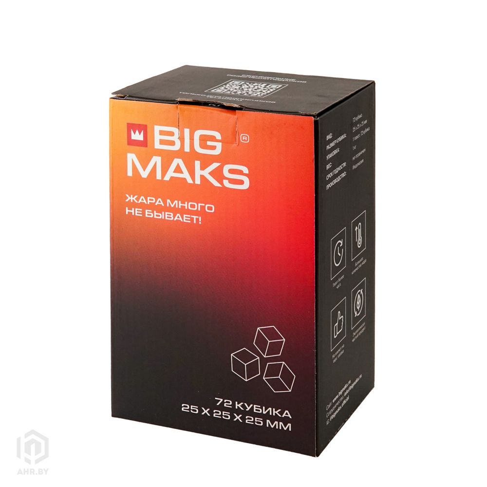 Уголь BigMaks 1кг 25мм 72шт