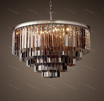 1920S ODEON SMOKE GLASS FRINGE 5-TIER Restoration Hardware